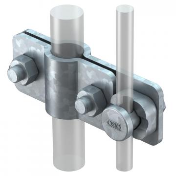 Connection clip for earthing rod to round cables Rd 8−10