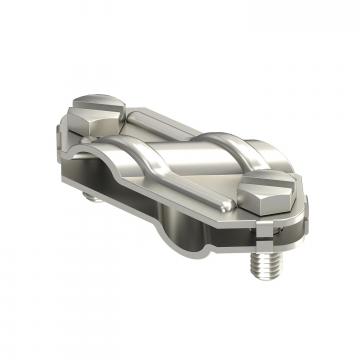 Cross-connector for flat conductors and round conductors stainless steel