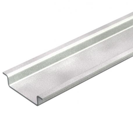 Hat profile rail, unperforated