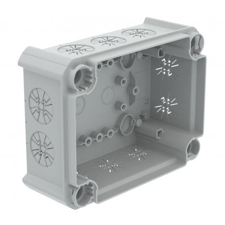Lower part junction box, with fastening element 