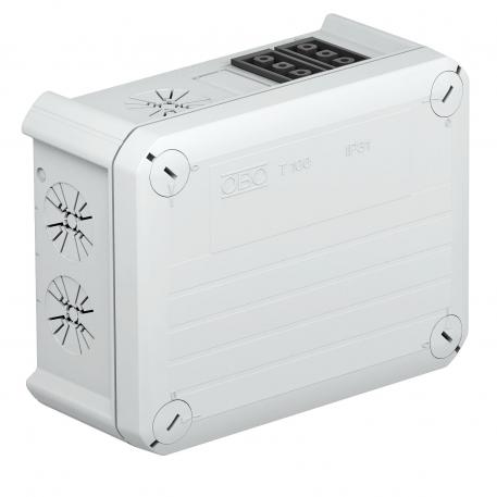 Junction box T100, with Wieland socket  1w3p+2s3p 136x102x57 | 4 | IP20 | Light grey; RAL 7035