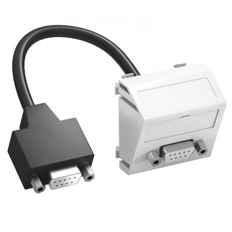 D-Sub9 connection, 1 module, slanting outlet, with connection cable