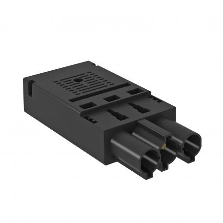 Connector part, 3-pole, spring power connection