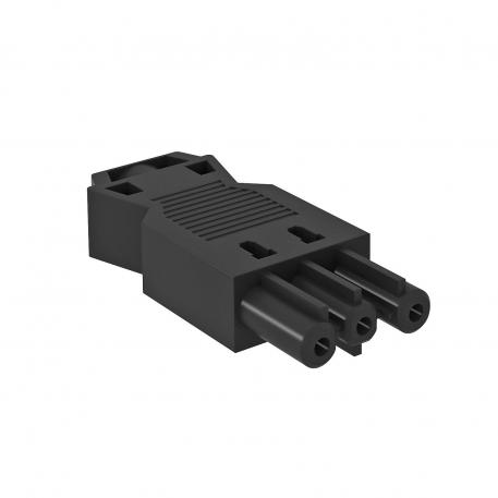 Socket section, 3-pole, screw connection