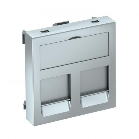 Data technology support, 1 module, straight outlet, type B yes | Aluminium painted