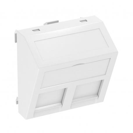 Data technology support, 1 module, slanting outlet, type F
