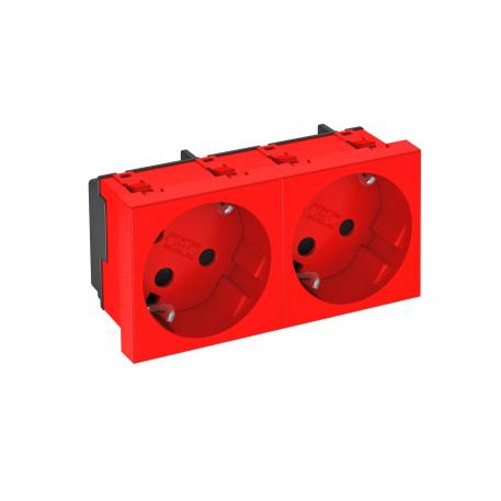 33° socket, protective contact, encoded version, double
