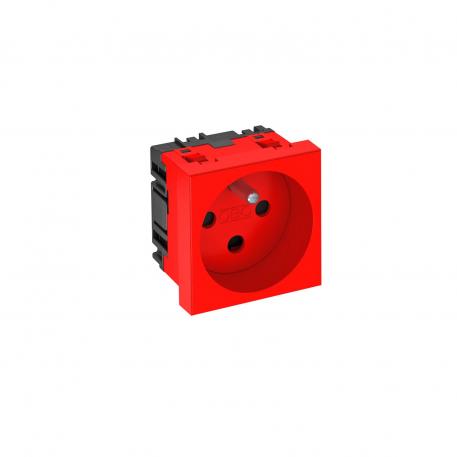 0° socket, with earthing pin, encoded version, single
