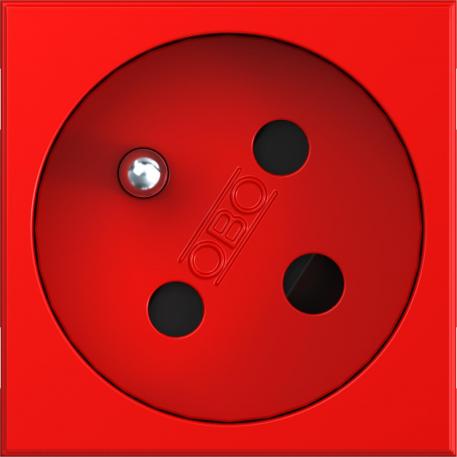 33° socket, with earthing pin, encoded version, single
