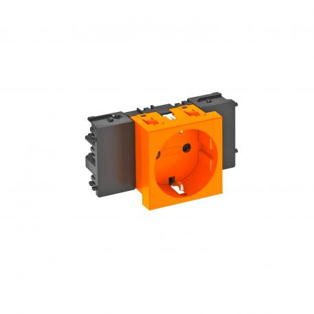 Socket 0°, Connect 45, protective contact, single 1 | Single 0° | Pure orange; RAL 2004