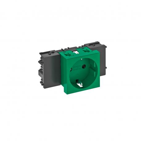 Socket 0°, Connect 45, protective contact, single 1 | Single 0° | Mint green; RAL 6029