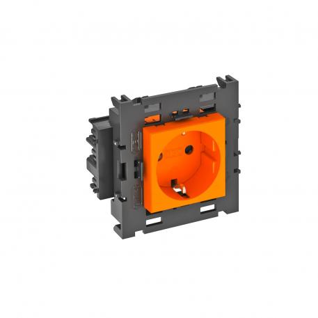 Socket 0°, Connect 80, protective contact, single 1 | Single 0° | Pure orange; RAL 2004