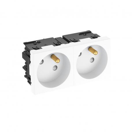 33° socket, Connect 45, with earthing pin, double