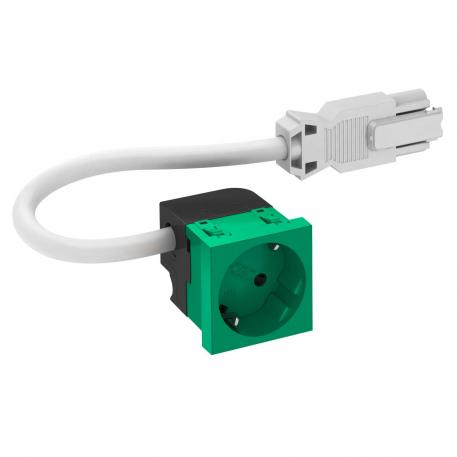 Socket 33°, Connect 45, protective contact, single, mint green  | Single 33° | Mint green; RAL 6029
