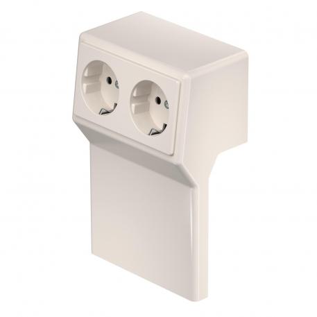 Rauduo GT40105 device support, double Cream; RAL 9001