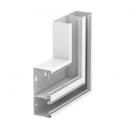 Flat angle, asymmetrical, rising, double, for device installation trunking Rapid 80 type GS-D70170