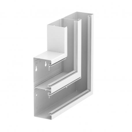 Flat angle, symmetrical, rising, double, for device installation trunking Rapid 80 type GS-D70210