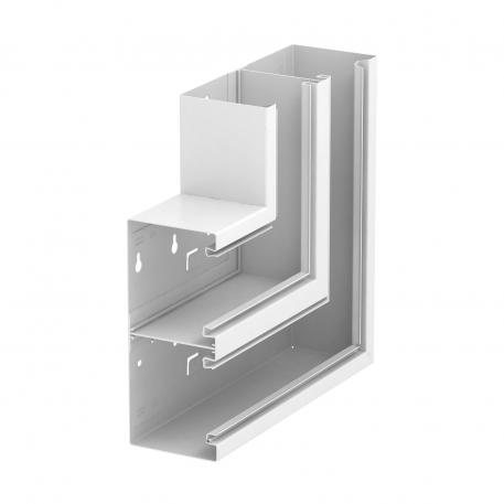 Flat angle, symmetrical, rising, double, for device installation trunking Rapid 80 type GS-D90210