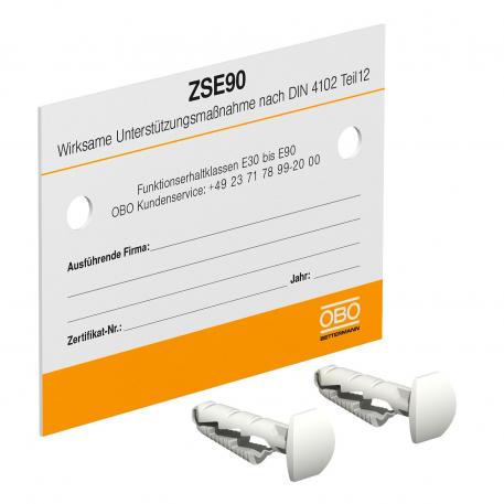 Identification plate for strain relief