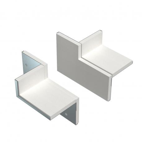 Wall connection set, 2-sided, for corner mounting, duct height 40 mm, FS zinc