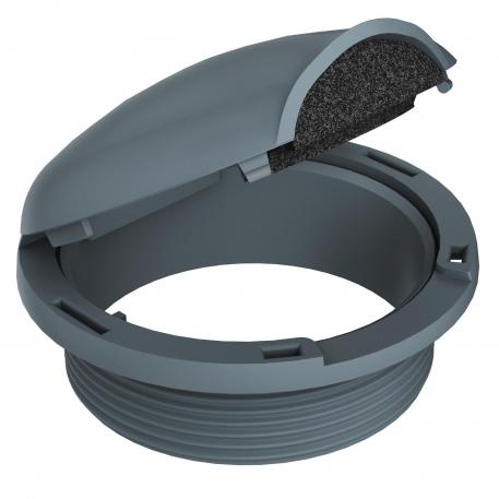 Device protection hood for dry-care floors, floor covering thickness < 6 mm 