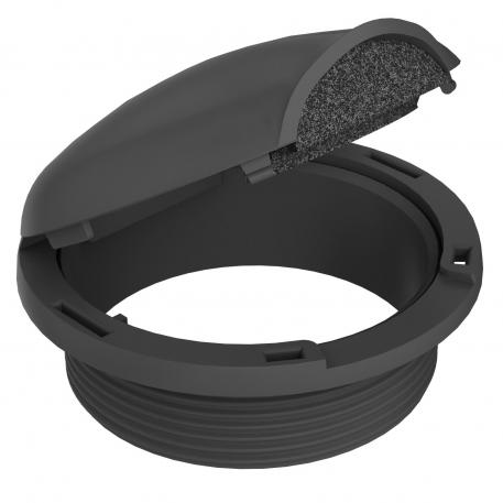 Device protection hood for dry-care floors, floor covering thickness < 6 mm 