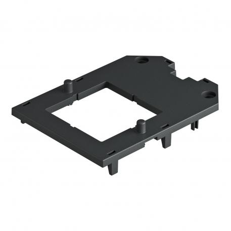 Cover plate for universal support UT3 and UT4, with installation opening for EKR device, with screw fastening